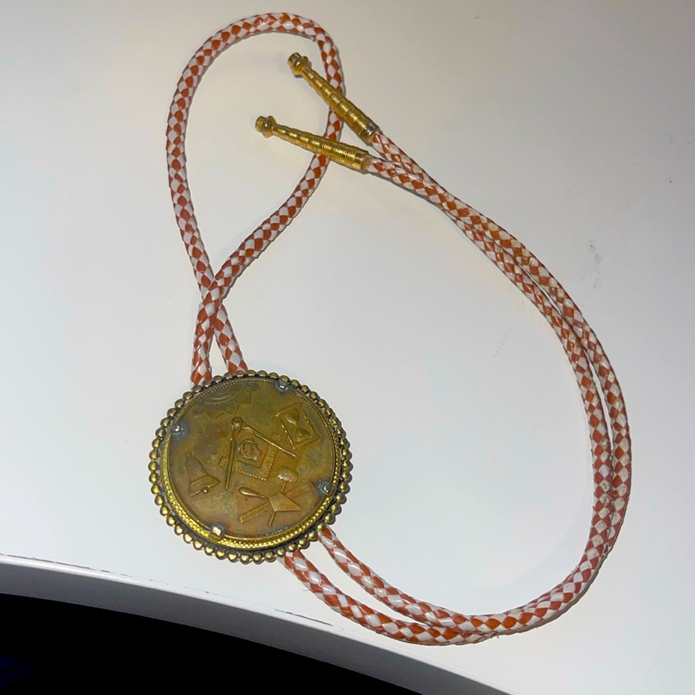Vintage Masonic bolo tie
